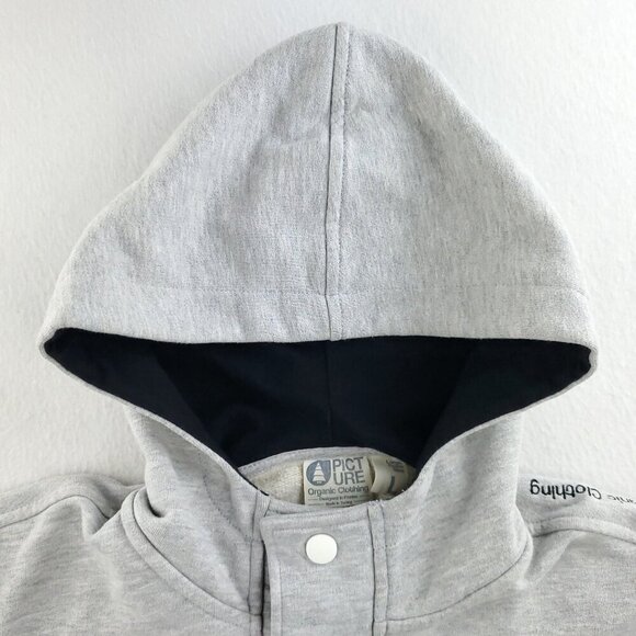 Picture Organic Clothing Jacket Varsity Hooded Snap Up Mid-Weight Men's Large - Picture 12 of 15